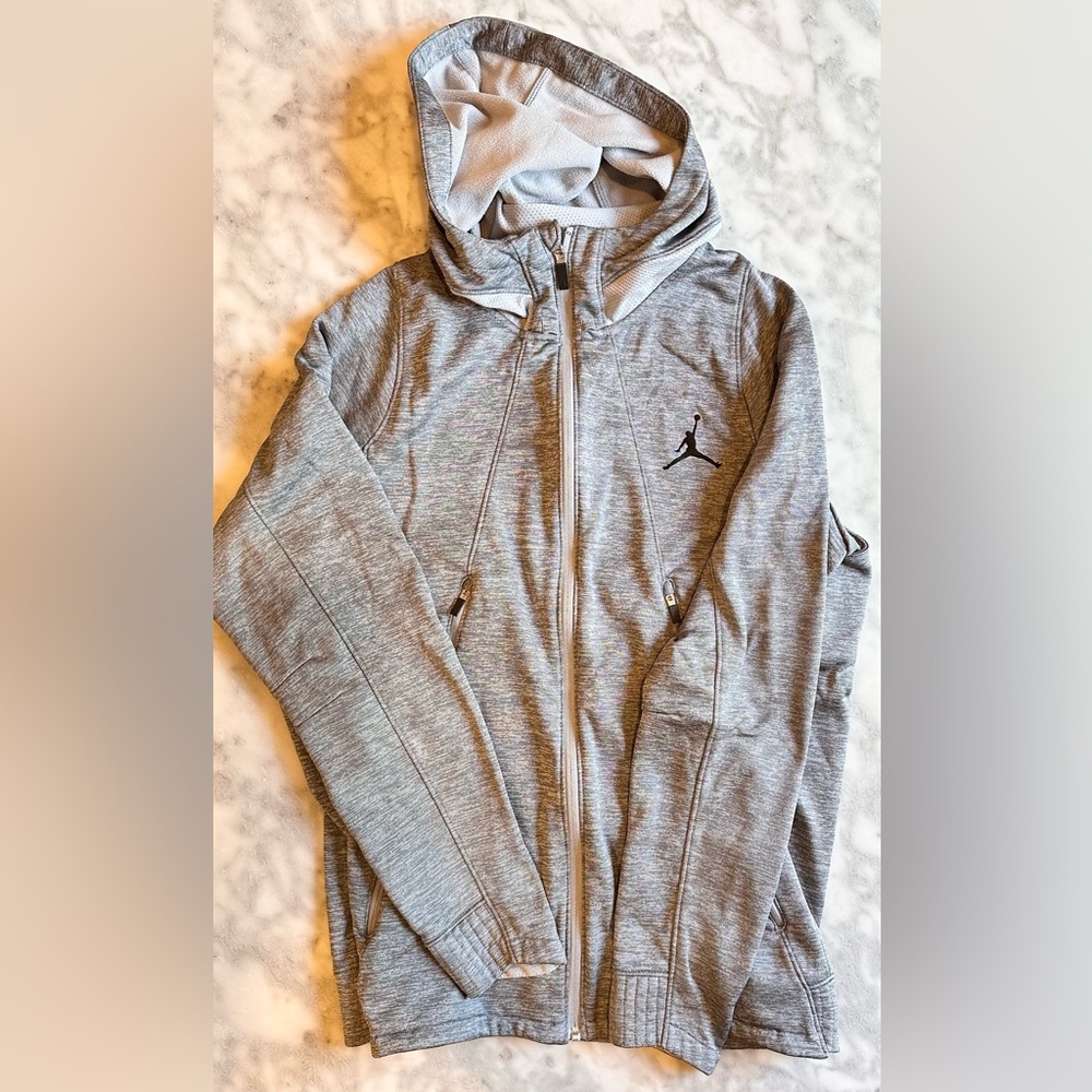 Jordan Gray Full-Zip Hoodie